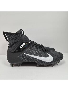 Nike Alpha Menace Elite 2 Flyknit Men's Black Football Cleats AO3374-001 US 12